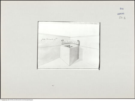 Vorderseite von Museum der bildenden Künste Leipzig [https://www.deutsche-digitale-bibliothek.de/content/lizenzen/rv-ez/] Album mit Zeichnungen und EntwürfenTaufbrunnnen - , bh510059_recto. Foto.