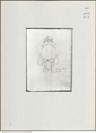 Vorderseite von Museum der bildenden Künste Leipzig [https://www.deutsche-digitale-bibliothek.de/content/lizenzen/rv-ez/] Album mit Zeichnungen und EntwürfenZeremonienstab - , bh510061_recto. Foto.