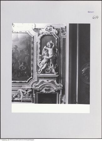 Vorderseite von ICCD [https://www.deutsche-digitale-bibliothek.de/content/lizenzen/rv-ez/] Wanddekoration der Cappella dell'AssuntaEngelspaar - Gesamtansicht, bh510270_recto. Foto.