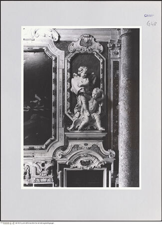 Vorderseite von ICCD [https://www.deutsche-digitale-bibliothek.de/content/lizenzen/rv-ez/] Wanddekoration der Cappella di San MartinoEngelspaar mit Bischofsattributen - Gesamtansicht, bh510276_recto. Foto.