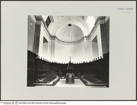 Vorderseite von Bibliotheca Hertziana [https://www.deutsche-digitale-bibliothek.de/content/lizenzen/rv-fz/] Santa Maria del Popolo - Chor, bh510406_recto. Foto.