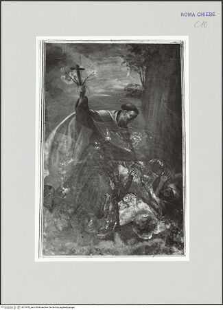 Vorderseite von Sopr. BAS ROMA [https://www.deutsche-digitale-bibliothek.de/content/lizenzen/rv-ez/] Der Karmeliterheilige Albert von Trapani - , bh510933_recto. Foto.