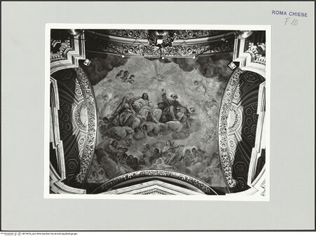 Vorderseite von Sopr. BAS ROMA [https://www.deutsche-digitale-bibliothek.de/content/lizenzen/rv-ez/] Heilige Dreifaltigkeit mit Maria und Engelskonzert - , bh510955_recto. Foto.