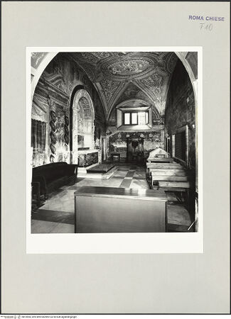 Vorderseite von Sopr. BAS ROMA [https://www.deutsche-digitale-bibliothek.de/content/lizenzen/rv-ez/] Wanddekoration der Cappella di Santa Severa - , bh510984_recto. Foto.