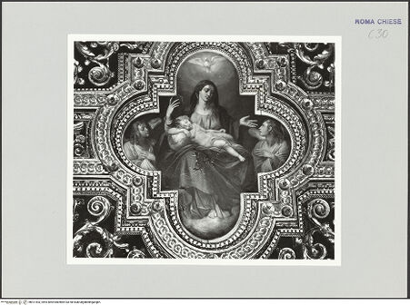 Vorderseite von Sopr. BAS ROMA [https://www.deutsche-digitale-bibliothek.de/content/lizenzen/rv-ez/] Maria mit Kind und Engeln - , bh511553_recto. Foto.