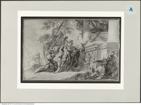 Vorderseite von Réunion des Musées Nationaux [https://www.deutsche-digitale-bibliothek.de/content/lizenzen/rv-ez/] Alexander am Grab des Achill - , bh511901_recto. Foto.