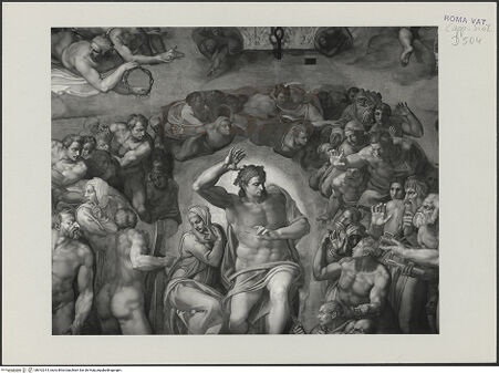 Vorderseite von Musei Vaticani [https://www.deutsche-digitale-bibliothek.de/content/lizenzen/rv-ez/] Das Jüngste Gericht - Christus, bh512014_recto. Foto.