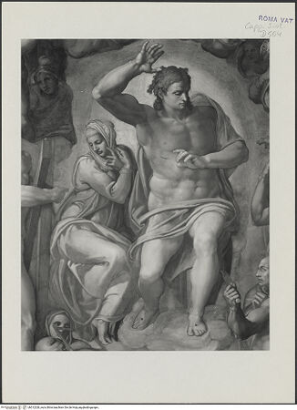 Vorderseite von Musei Vaticani [https://www.deutsche-digitale-bibliothek.de/content/lizenzen/rv-ez/] Das Jüngste Gericht - Christus, bh512028_recto. Foto.