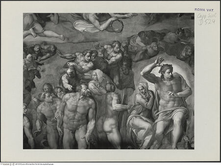 Vorderseite von Musei Vaticani [https://www.deutsche-digitale-bibliothek.de/content/lizenzen/rv-ez/] Das Jüngste Gericht - Christus mit Gruppe zu seiner Rechten, bh512033_recto. Foto.