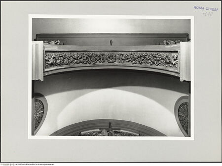 Vorderseite von Sopr. BAS ROMA [https://www.deutsche-digitale-bibliothek.de/content/lizenzen/rv-ez/] Santa BibianaCappella di Santa Gertrude Magna - Bogenunterzug, bh512737_recto. Foto.