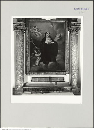 Vorderseite von Sopr. BAS ROMA [https://www.deutsche-digitale-bibliothek.de/content/lizenzen/rv-ez/] Santa BibianaCappella di Santa Gertrude Magna - Altar, bh512738_recto. Foto.