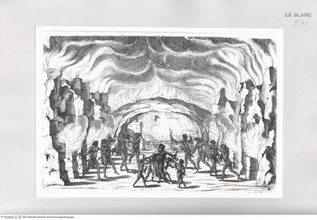 Vorderseite von Istituto Nazionale per la Grafica [http://creativecommons.org/publicdomain/mark/1.0/] Prospettive delle Sciene della Famosissima Rapresentatione di S. Alessio fatta dall Em.mo Sig. Card. Barberino nel Palazzo della Cancellaria in RomaTafel 2: Die Hölle - , bh512989. Foto.