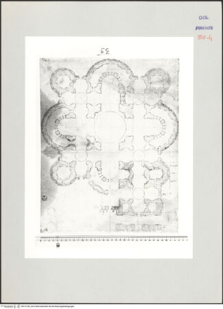 Vorderseite von Centro Studi Antonio Sangallo il Giovane, Montefiascone [https://www.deutsche-digitale-bibliothek.de/content/lizenzen/rv-ez/] Rom, Sankt Peter, Grundrissentwurf - , bh513700_recto. Foto.