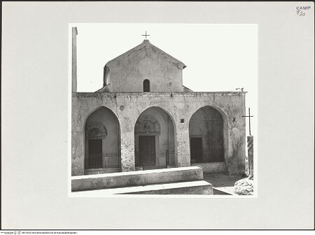 Vorderseite von Bibliotheca Hertziana [https://www.deutsche-digitale-bibliothek.de/content/lizenzen/rv-fz/] Santissima Annunziata - Fassade, Gesamtansicht, bh514034_recto. Foto: Schwarz, Heinrich Mathias.