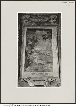 Vorderseite von Sopr. BAS ROMA [https://rightsstatements.org/page/CNE/1.0/] FreskenzyklusMärtyrerlandschaften (untere Wandzone) - Marter des heiligen Clemens "in insula Lycia", rechte Wand, 1. Joch, bh514094_recto. Foto.