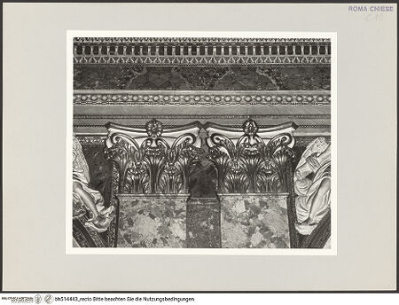 Vorderseite von Sopr. BAS ROMA [https://www.deutsche-digitale-bibliothek.de/content/lizenzen/rv-ez/] Santi Domenico e Sisto - Langhaus, korinthische Doppelpilaster, bh514443_recto. Foto.