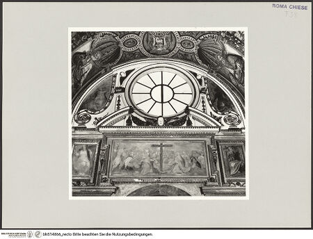 Vorderseite von Sopr. BAS ROMA [https://www.deutsche-digitale-bibliothek.de/content/lizenzen/rv-ez/] Lünetten mit der Legende des Heiligen Kreuzes - Anbetung des Heiligen Kreuzes, bh514866_recto. Foto.