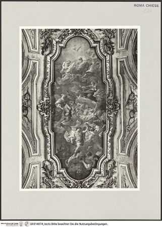 Vorderseite von Sopr. BAS ROMA [https://www.deutsche-digitale-bibliothek.de/content/lizenzen/rv-ez/] HolzdeckeMaria tritt vor der Trinität für Kaiserin Helena und Kaiser Konstantin ein - , bh514874_recto. Foto.