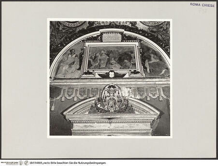 Vorderseite von Sopr. BAS ROMA [https://www.deutsche-digitale-bibliothek.de/content/lizenzen/rv-ez/] Lünetten mit der Legende des Heiligen Kreuzes - Wunder des Heiligen Kreuzes, bh514885_recto. Foto.