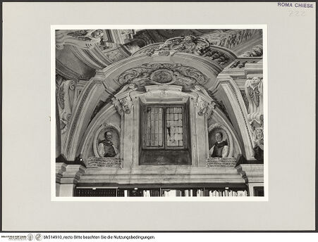 Vorderseite von Sopr. BAS ROMA [https://www.deutsche-digitale-bibliothek.de/content/lizenzen/rv-ez/] Lünettenbilder - Porträtmedaillons, Alano Cognomento und Lorenzo de Zamora, bh514910_recto. Foto.