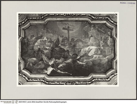 Vorderseite von Sopr. BAS ROMA [https://www.deutsche-digitale-bibliothek.de/content/lizenzen/rv-ez/] Erscheinung des Heiligen Kreuzes am Jüngsten Tage - , bh514927_recto. Foto.