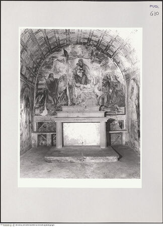 Vorderseite von Sigismondi, Roberto [https://www.deutsche-digitale-bibliothek.de/content/lizenzen/rv-fz/] Marienkrönung mit Johannes dem Täufer, den heiligen Lucia und Franziskus sowie einem weiterem Heiligen - , bh514934_recto. Foto: Sigismondi, Roberto.