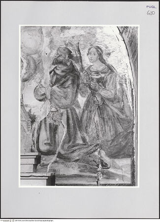 Vorderseite von Sigismondi, Roberto [https://www.deutsche-digitale-bibliothek.de/content/lizenzen/rv-fz/] Marienkrönung mit Johannes dem Täufer, den heiligen Lucia und Franziskus sowie einem weiterem Heiligen - Detail, bh514935_recto. Foto: Sigismondi, Roberto.