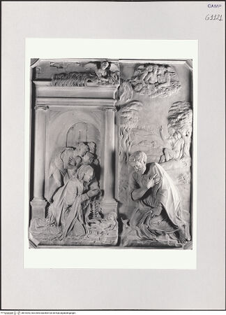 Vorderseite von Pedicini, Luciano [https://www.deutsche-digitale-bibliothek.de/content/lizenzen/rv-ez/] Altarrelief mit der Anbetung des Jesuskindes - Gesamtansicht, bh515353_recto. Foto.