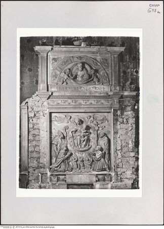 Vorderseite von Pedicini, Luciano [https://www.deutsche-digitale-bibliothek.de/content/lizenzen/rv-ez/] Altarretabel mit der Madonna delle Grazie zwischen den heiligen Cataldus und Agnellus und den Stiftern Giovanni Maria Poderico und Federico Poderico - Gesamtansicht, bh515374_recto. Foto: Pedicini, Luciano.