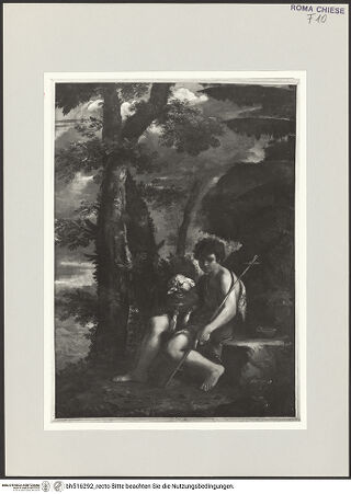 Vorderseite von Sopr. BAS ROMA [https://www.deutsche-digitale-bibliothek.de/content/lizenzen/rv-ez/] Der Johannesknabe mit dem Lamm - , bh516292_recto. Foto.