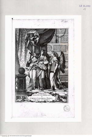 Vorderseite von Bibliothèque Nationale [http://creativecommons.org/publicdomain/mark/1.0/] Titelillustration: Tabellae selectae et explicatae a Carola Catharina Patina Parisina. Academia. - , bh516364. Foto.