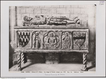 Vorderseite von Alinari [https://www.deutsche-digitale-bibliothek.de/content/lizenzen/rv-ez/] Grabmal des Raimondo de Cabannis (gest. 1334) - Frontalansicht, bh516410_recto. Foto.