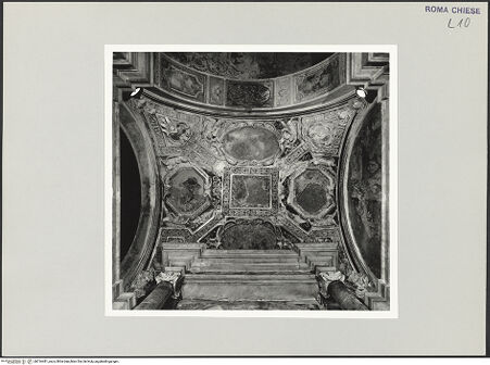 Vorderseite von Sopr. BAS ROMA [https://rightsstatements.org/page/CNE/1.0/] Deckendekoration mit Szenen aus der Petrusvita - , bh516481_recto. Foto.