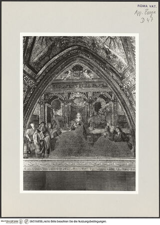 Vorderseite von Archivio Fotografico Musei Vaticani [https://www.deutsche-digitale-bibliothek.de/content/lizenzen/rv-ez/] Wand- und Deckendekoration der Sala delle Scienze e delle Arti LiberaliPersonifikation der Dialektik - , bh516850_recto. Foto.