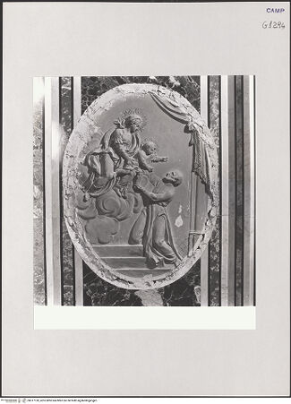 Vorderseite von ICCD [https://www.deutsche-digitale-bibliothek.de/content/lizenzen/rv-ez/] Szenen aus dem Leben des heiligen Kajetan von ThieneDie Madonna erscheint dem heiligen Kajetan - Gesamtansicht, bh517128_recto. Foto.