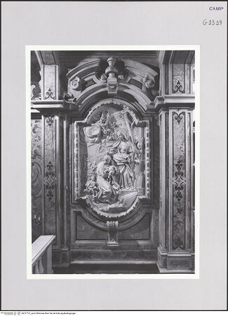 Vorderseite von ICCD [https://www.deutsche-digitale-bibliothek.de/content/lizenzen/rv-ez/] Szenen aus dem Leben des heiligen GaetanoDem heiligen Kajetan erscheint das Jesuskind - Gesamtansicht, bh517137_recto. Foto.