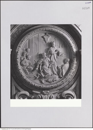 Vorderseite von ICCD [https://www.deutsche-digitale-bibliothek.de/content/lizenzen/rv-ez/] Szenen aus dem Leben des heiligen GaetanoDie wundersame Heiliung des Niccolò Caffarelli - Gesamtansicht, bh517139_recto. Foto.