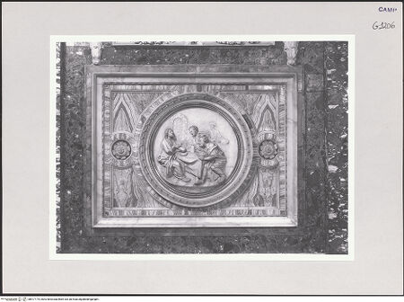 Vorderseite von ICCD [https://www.deutsche-digitale-bibliothek.de/content/lizenzen/rv-ez/] Szenen aus dem Leben ChristiDas Emmausmahl - Gesamtansicht, bh517174_recto. Foto.