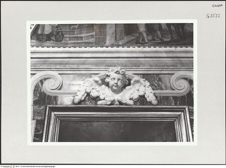 Vorderseite von ICCD [https://www.deutsche-digitale-bibliothek.de/content/lizenzen/rv-ez/] Rahmendekoration - Ein Cherub, bh517176_recto. Foto.