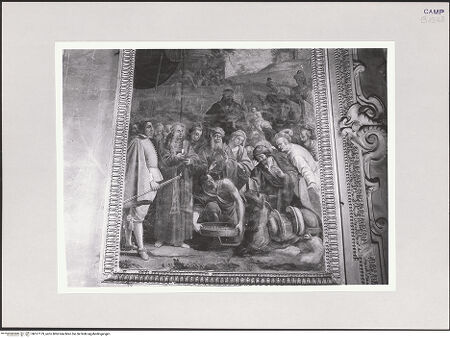 Vorderseite von ICCD [https://www.deutsche-digitale-bibliothek.de/content/lizenzen/rv-ez/] Antonius von Padua und das Eselswunder - Gesamtansicht, bh517179_recto. Foto.