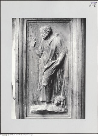 Vorderseite von Pedicini, Luciano [https://www.deutsche-digitale-bibliothek.de/content/lizenzen/rv-ez/] Der Altar von Monteoliveto (Altare del Pezzo)Die vier Evangelisten - Detail: Der Evangelist Markus, bh517381_recto. Foto: Pedicini, Luciano.