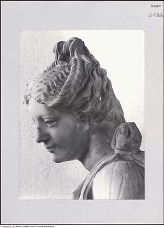 Vorderseite von Pedicini, Luciano [https://www.deutsche-digitale-bibliothek.de/content/lizenzen/rv-ez/] Grabmal des Antonio de Gennaro (gest. 1522)Prudentia - Detail: Profil von rechts, bh517403_recto. Foto: Pedicini, Luciano.