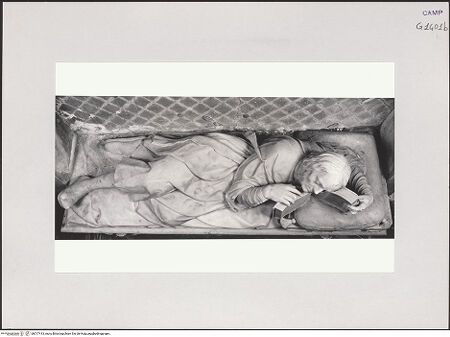 Vorderseite von Pedicini, Luciano [https://www.deutsche-digitale-bibliothek.de/content/lizenzen/rv-ez/] Grabmal des Antonio de Gennaro (gest. 1522)Gisant und Sarkophag - Gesamtansicht von oben, bh517413_recto. Foto: Pedicini, Luciano.