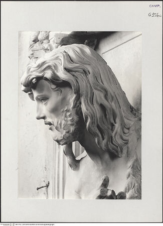 Vorderseite von Pedicini, Luciano [https://www.deutsche-digitale-bibliothek.de/content/lizenzen/rv-ez/] Der Altar von Monteoliveto (Altare del Pezzo)Johannes der Täufer - Detail: Profil, bh517421_recto. Foto: Pedicini, Luciano.