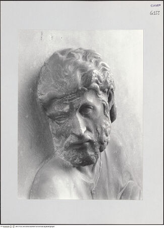 Vorderseite von Pedicini, Luciano [https://www.deutsche-digitale-bibliothek.de/content/lizenzen/rv-ez/] Der Altar von Monteoliveto (Altare del Pezzo)Die Berufung des Petrus und des Andreas - Detail: Petrus, Kopf, bh517424_recto. Foto: Pedicini, Luciano.