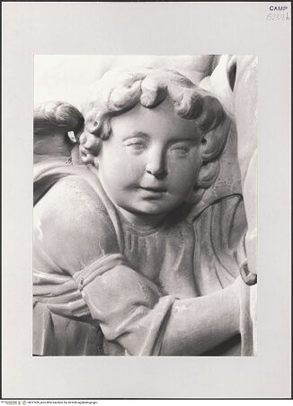 Vorderseite von Pedicini, Luciano [https://www.deutsche-digitale-bibliothek.de/content/lizenzen/rv-ez/] Taufe Christi - Detail: Engel, links von Jesus, Gesicht, bh517459_recto. Foto.