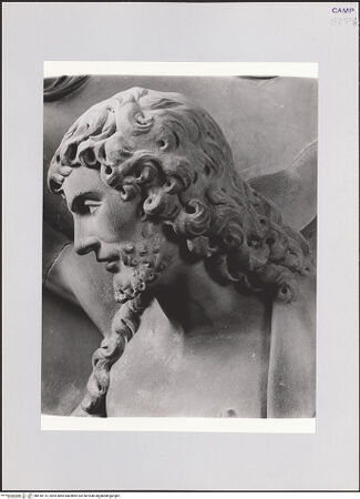 Vorderseite von Pedicini, Luciano [https://www.deutsche-digitale-bibliothek.de/content/lizenzen/rv-ez/] Taufe Christi - Detail: Johannes der Täufer, Kopf, bh518115_recto. Foto.