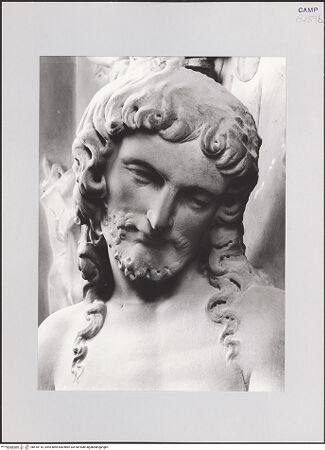 Vorderseite von Pedicini, Luciano [https://www.deutsche-digitale-bibliothek.de/content/lizenzen/rv-ez/] Taufe Christi - Detail: Christus, Gesicht, bh518116_recto. Foto.