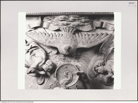 Vorderseite von Pedicini, Luciano [https://www.deutsche-digitale-bibliothek.de/content/lizenzen/rv-ez/] Taufe Christi - Detail: Heiliggeisttaube, bh518119_recto. Foto.