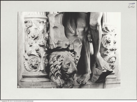 Vorderseite von Pedicini, Luciano [https://www.deutsche-digitale-bibliothek.de/content/lizenzen/rv-ez/] Marienaltar (Altar der Familie Ligorio)Der heilige Hieronymus - Detail: Löwe, bh518127_recto. Foto: Pedicini, Luciano.